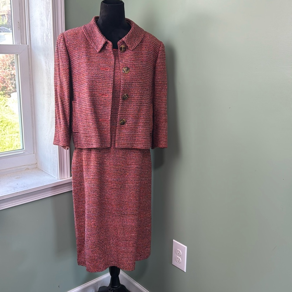 Talbots jacket and dress tweed suit size 12